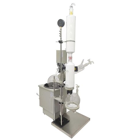 10L Rotary Evaporator, 0-120 R/min Rotating Speed, Lab Manual Lifting Rotavapor with Water Bath for Evaporation of Solvents Digital Controller in Kuwait