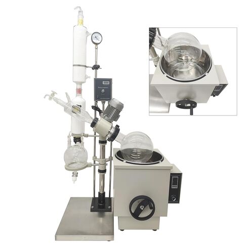 10L Rotary Evaporator Manual Lifting Lab Rotavapor with Intelligent Control Temperature System 110V Digital Speed Control Vacuum Vaporizer for Efficient Evaporation of Solvents Concentration in Kuwait