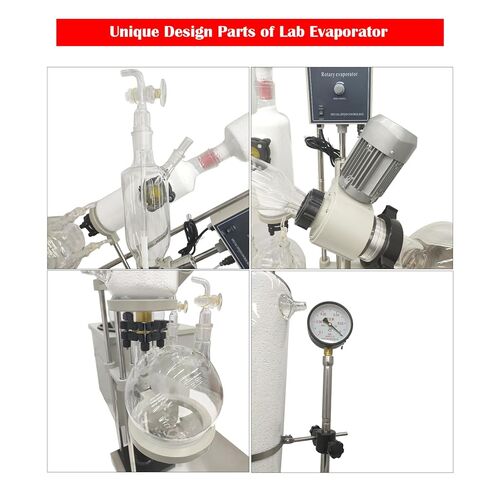 10L Rotary Evaporator Manual Lifting Lab Rotavapor with Intelligent Control Temperature System 110V Digital Speed Control Vacuum Vaporizer for Efficient Evaporation of Solvents Concentration in Kuwait