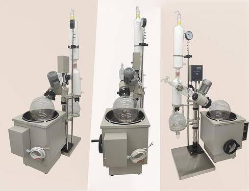 INTSUPERMAI 10L Lab Rotary Evaporators, 110V, Manual Lifting, Digital Screen, GG3.3 Glassware, 0-200 ℃ Water/Oil Bath, Vacuum Decompression Extraction Distiller Equipment for Lab in Kuwait