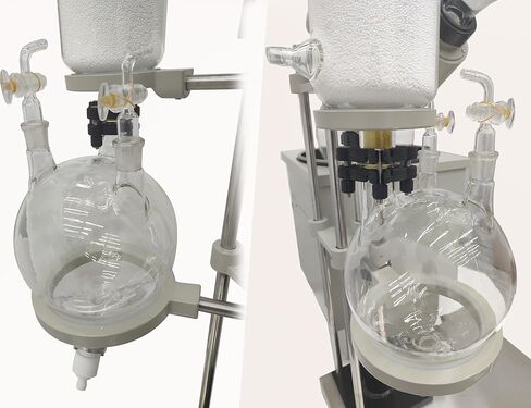 INTSUPERMAI 10L Lab Rotary Evaporators, 110V, Manual Lifting, Digital Screen, GG3.3 Glassware, 0-200 ℃ Water/Oil Bath, Vacuum Decompression Extraction Distiller Equipment for Lab in Kuwait