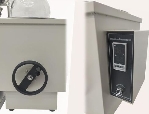 INTSUPERMAI 10L Lab Rotary Evaporators, 110V, Manual Lifting, Digital Screen, GG3.3 Glassware, 0-200 ℃ Water/Oil Bath, Vacuum Decompression Extraction Distiller Equipment for Lab in Kuwait