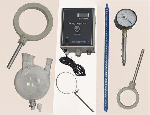 INTSUPERMAI 10L Lab Rotary Evaporators, 110V, Manual Lifting, Digital Screen, GG3.3 Glassware, 0-200 ℃ Water/Oil Bath, Vacuum Decompression Extraction Distiller Equipment for Lab in Kuwait