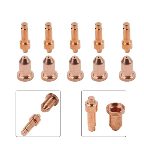 Plasma Nozzle Tips Cutting Torch Electrode Consumables Copper for XT40 XT30 249926 249927 10Pcs in Saudi Arabia