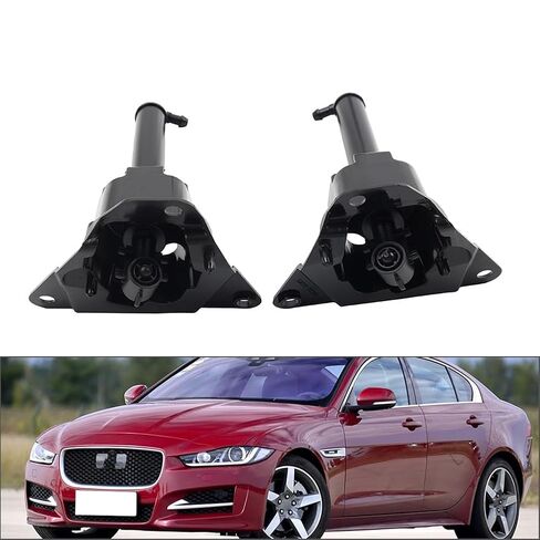 1 Pair Headlight Washer Nozzle Front Jet Sprayer Headlamp ABS Left& Right for Jaguar XE 2015-2020 in Saudi Arabia