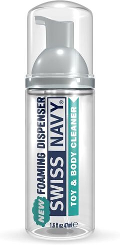 Swiss Navy Premium Toy & Body Foaming Cleaner - 7.5 oz - Body-Safe, Gentle, Dermatologically Tested Cleanser for Toys & Intimate Areas - Safe for Silicone, Rubber & Latex Toys - Lavender Scent in Saudi Arabia
