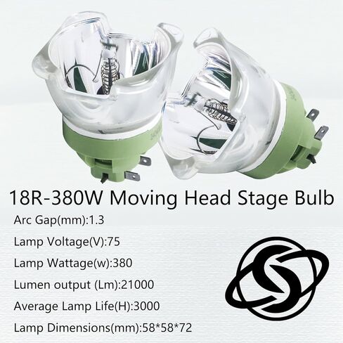 Universal 18R 380W Stage Light Stage Moving Head Light, Premium Quality Replacement Bulb High-Precision Reflector Cup, Innovative A+ Lamp Core Replacement Bulb in Saudi Arabia