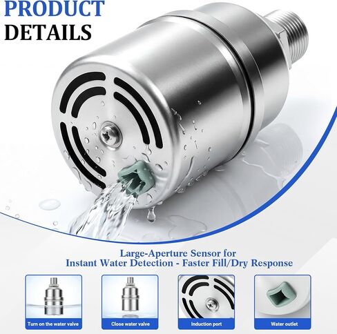 Hicarer 2 Set 304 Stainless Steel Water Float Valve 1/2" to 3/4" Automatic Water Level Control Shut off Float Valve for Watering Tank, Livestock Troughs, Pool, Distiller in Saudi Arabia