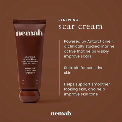Nemah Restorative Scar Treatment, C Section Recovery, Scar Cream for Surgical Scars, Ideal to Reduce the C Section and Acne Marks, Dermatologist Approved, Antioxidant Rich, Vegan Formula, 1 oz in Kuwait
