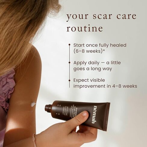 Nemah Restorative Scar Treatment, C Section Recovery, Scar Cream for Surgical Scars, Ideal to Reduce the C Section and Acne Marks, Dermatologist Approved, Antioxidant Rich, Vegan Formula, 1 oz in Kuwait