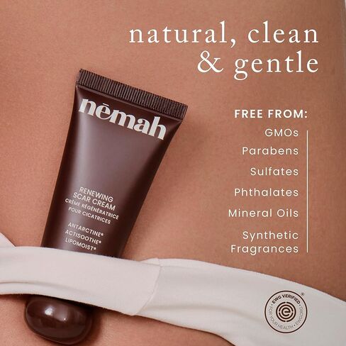 Nemah Restorative Scar Treatment, C Section Recovery, Scar Cream for Surgical Scars, Ideal to Reduce the C Section and Acne Marks, Dermatologist Approved, Antioxidant Rich, Vegan Formula, 1 oz in Kuwait