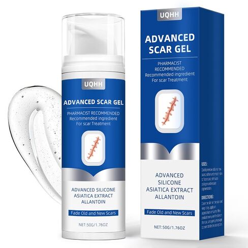 Silicone Scar Gel for Old and New Scars, Stretch Marks & Acne Scar Removal, Advanced Silicone Scar Cream for Surgical, Burn, Keloid, Injury & Acne Scars, Fast Absorbing Gel, 1.76 oz (50ml) in Saudi Arabia