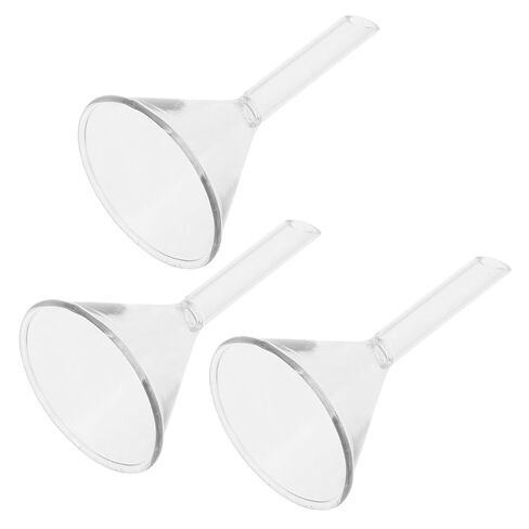 3pcs Glass Funnel for Laboratory Use Lightweight Design for Precise Liquid Pouring and Filtering for Bottle Filling and Scientific Applications in Saudi Arabia