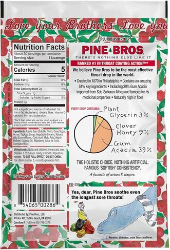 Pine Bros. Softish Throat Drops Value Size Wild Cherry -Approx 30 Drops (Pack of 6) in Kuwait