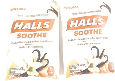 Halls Soar Throats Cough, Honey Vanilla, 30 Drops (Pack of 2) in Saudi Arabia