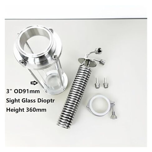 3inch Tri-clamp Dephlegmator/Distillation Condenser with Long Type Sight Glass for Homebrew Distillation,Reflux(Male Thread) in Saudi Arabia