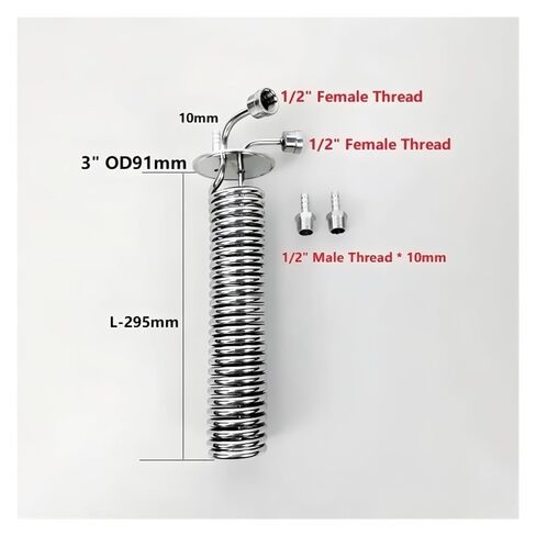 3inch Tri-clamp Dephlegmator/Distillation Condenser with Long Type Sight Glass for Homebrew Distillation,Reflux(Male Thread) in Saudi Arabia