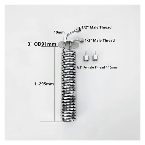 3inch Tri-clamp Dephlegmator/Distillation Condenser with Long Type Sight Glass for Homebrew Distillation,Reflux(Male Thread) in Saudi Arabia