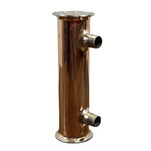 Clamp 3"(76mm) OD91mm Copper Condenser,Reflux,Dephlegmator with 1/2" Male Tread for Distillation,Length 200mm,9 Pipes 8mm in Saudi Arabia