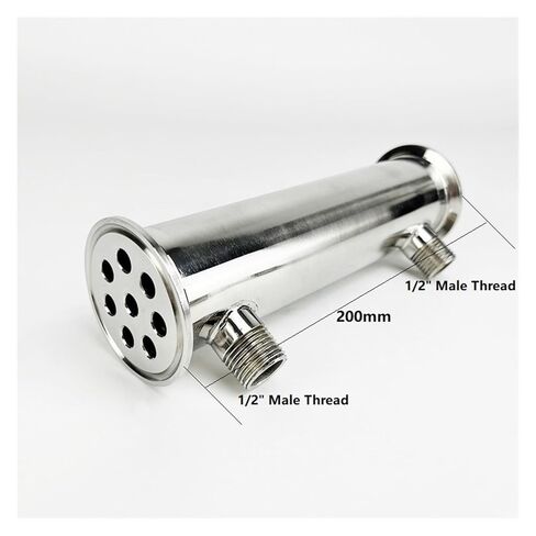 2 بوصة (51 مم) OD64، مكثف مزيل للبلغم/التقطير مع خيط ذكر 1/2 بوصة، 8 أنابيب داخل المعرف 8 مم، الطول 200 مم، ارتداد in Kuwait