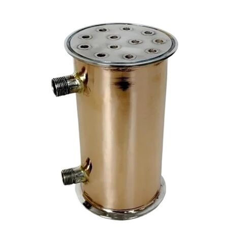 4 "OD119mm النحاس Dephlegmator/مكثف مع 1/2" الموضوع الذكور لتقطير تخمير المنزل ، 12 أنابيب داخل ID 8 مللي متر in Saudi Arabia