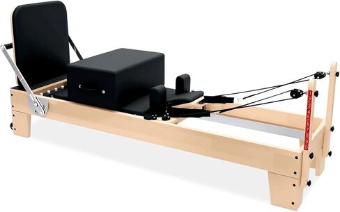 Foldable Wooden Pilates Reformer with Springs – Pilates Reformer Machine for Home Use, Includes Jump Board, Sitting Box & Accessories – Smooth Glide, Sturdy Frame, Pilates Equipment in Saudi Arabia