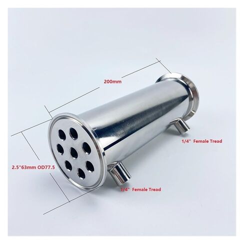 2.5 بوصة 63 مم (OD77.5 مم) مزيل البلغم، الارتجاع، مكثف التقطير. الطول 200 مم، مع مداس أنثى 1/4 بوصة، فولاذ 304 in Kuwait