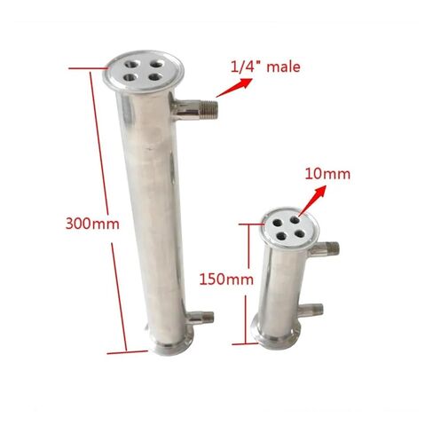 SS304 1.5 "مكثف عمود مبادل حراري من الفولاذ المقاوم للصدأ in Kuwait