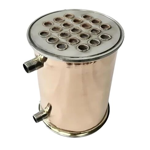 6 بوصة Ferrule167mm جهاز تقطير النحاس Dephlegmator مع 1/2 "مكثف ارتداد خيط ذكر طول 200 مللي متر لمنتجات الألبان البيرة البيرة in Saudi Arabia