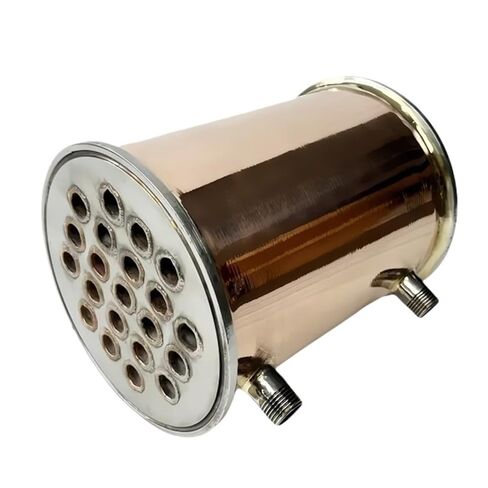6 بوصة Ferrule167mm جهاز تقطير النحاس Dephlegmator مع 1/2 "مكثف ارتداد خيط ذكر طول 200 مللي متر لمنتجات الألبان البيرة البيرة in Saudi Arabia