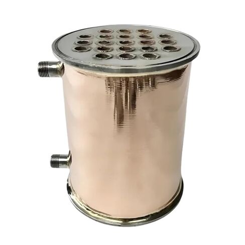 6 بوصة Ferrule167mm جهاز تقطير النحاس Dephlegmator مع 1/2 "مكثف ارتداد خيط ذكر طول 200 مللي متر لمنتجات الألبان البيرة البيرة in Saudi Arabia