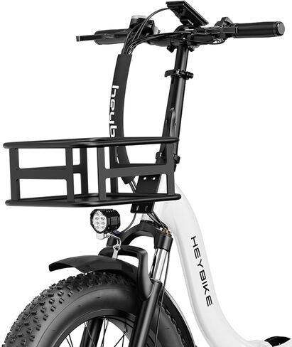 Heybike Electric Bike Front Basket & Rear Basket, Large-Capacity Removable Cargo Rack, Heavy-Duty Metal E-Bike Basket for Adult Ebikes, Groceries, Pets, Shopping, Camping & Commuting in Saudi Arabia