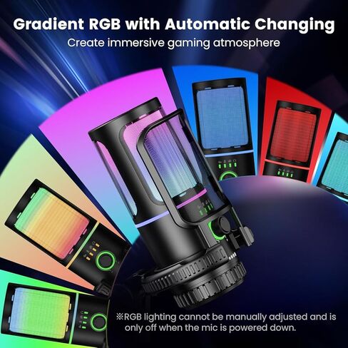 ميكروفون ألعاب SINWE مع خاصية إلغاء الضوضاء والتحكم في الكسب - ميكروفون USB PC للبث والألعاب والبودكاست والكمبيوتر الشخصي وPS4 - يتضمن مرشح البوب، وحامل الصدمات، وكتم الصوت السريع وإضاءة RGB in Kuwait