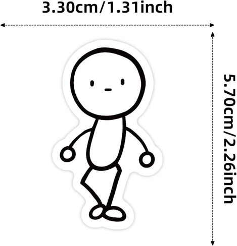 56 Extremely Simple Cartoon Lines, Graffiti Stickers, Creative Instagram Style Stickers, Waterproof Vinyl Sticker Bags for Water Bottles, laptops, Skateboards, and suitcases in Saudi Arabia