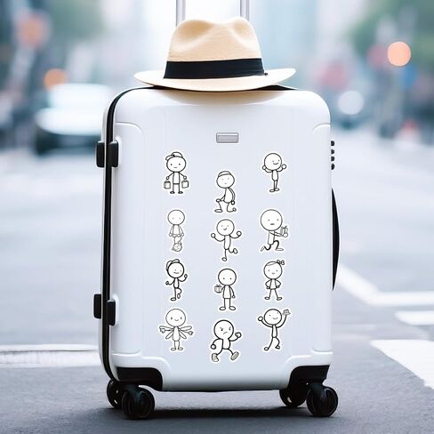 56 Extremely Simple Cartoon Lines, Graffiti Stickers, Creative Instagram Style Stickers, Waterproof Vinyl Sticker Bags for Water Bottles, laptops, Skateboards, and suitcases in Saudi Arabia