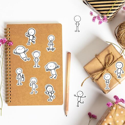 56 Extremely Simple Cartoon Lines, Graffiti Stickers, Creative Instagram Style Stickers, Waterproof Vinyl Sticker Bags for Water Bottles, laptops, Skateboards, and suitcases in Saudi Arabia