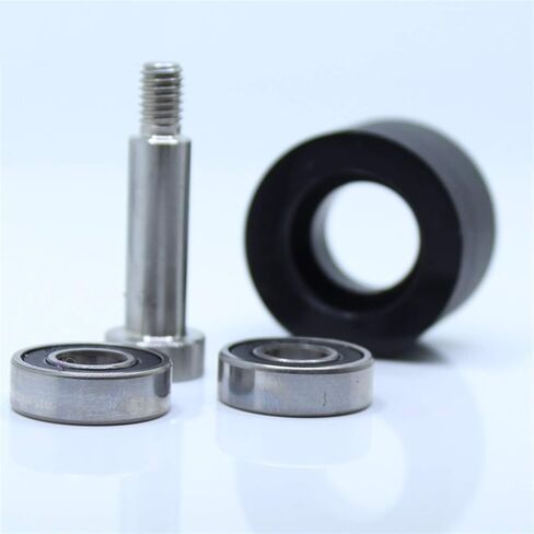 منتجات نقل الطاقة PU 698 Bearing 8x35x30mm عجلة تحمل مطلية بالمطاط للأبواب المنزلقة محامل كروية لعجلة توجيه مقاومة للاهتراء (6 قطع) in Saudi Arabia