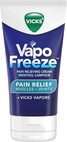 Vicks Vapofreeze Mentolain Creaming Cream 3oz ، للعضلات وآلام المفاصل المرتبطة بالتهاب المفاصل ، والآلام البسيطة ، والسلالات ، والالتواء ، والكدمات ، وأبخرة Vicks ، واختراق الصيغة in Saudi Arabia