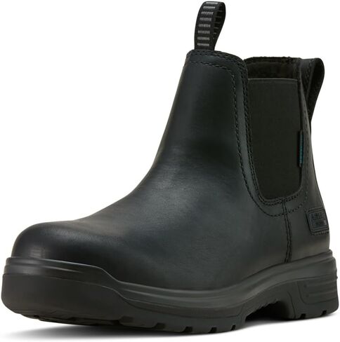 حذاء عمل ARIAT للرجال Turbo Chelsea Boot Waterproof ، All Black ، 7.5 in Kuwait