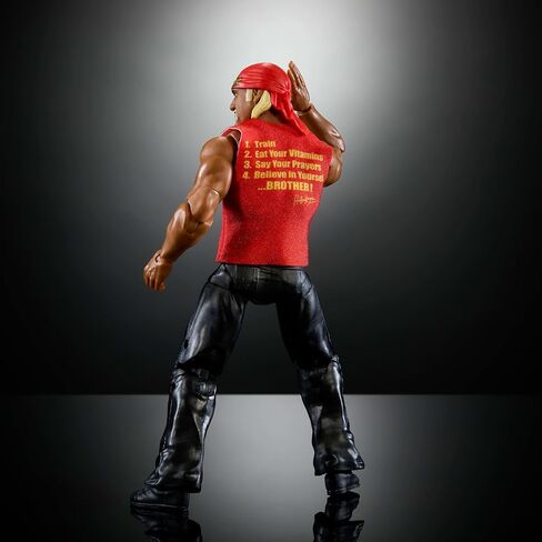 مجموعة شخصيات وإكسسوارات مجموعة WWE Elite من Mattel، مجموعة Hulk Hogan Premium للحدث المباشر، Wrestlemania مع أجزاء Howard Finkel Build-A-Figer in Saudi Arabia