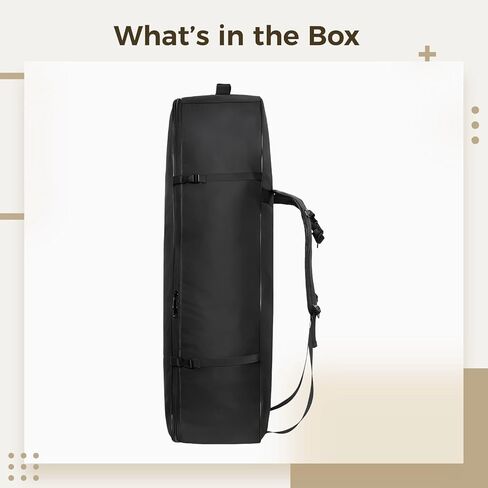 Premium Paddleboard Backpack, Travel Bag, Heavy-Duty Nylon, Multiple Straps, Black in Kuwait