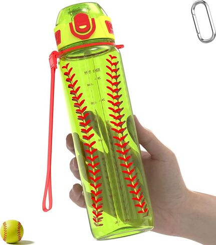 زجاجة مياه رياضية 32 أوقية/1L ، تريتان متينة ، مقاومة للتسرب ، آمن غسالة الصحون ، خالية من BPA ، مقاومة للانخفاض ، غطاء/قش ، شفافية عالية ، لمشي لمسافات طويلة/هدية (كرة السلة) (كرة السلة) in Kuwait