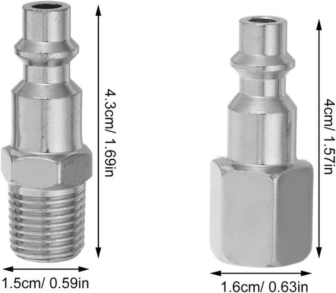 Luxshiny 10pcs Npt 1/4 Air Compressor Quick Connect Fittings Set – Male and Female Thread Pneumatic Hose Couplers – Push-to-connect Air Pneumatic Tube Connectors for Industrial and Workshop in Kuwait