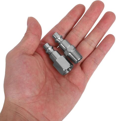 Luxshiny 10pcs Npt 1/4 Air Compressor Quick Connect Fittings Set – Male and Female Thread Pneumatic Hose Couplers – Push-to-connect Air Pneumatic Tube Connectors for Industrial and Workshop in Kuwait