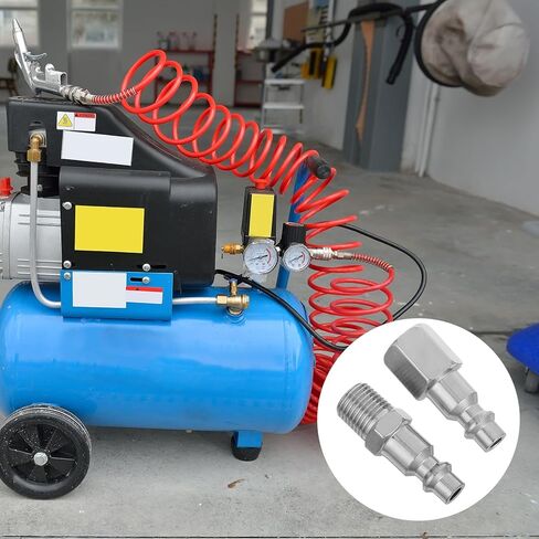 Luxshiny 10pcs Npt 1/4 Air Compressor Quick Connect Fittings Set – Male and Female Thread Pneumatic Hose Couplers – Push-to-connect Air Pneumatic Tube Connectors for Industrial and Workshop in Kuwait