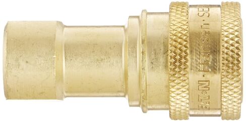 Eaton Hansen B2H16 تركيب هيدروليكي للتبادل ISO-B من النحاس، مقبس مع صمام، 1/4 بوصة - 18 NPTF أنثى، جسم 1/4 بوصة in Kuwait