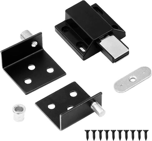 Generic Door Pivot Hinges with Bushing Magnetic Catch Latch,Pivot Hinges Concealed Hinges for Wood Door/Furniture Cabinet/Drawer ect (Silver, Large 1 Door) in Saudi Arabia