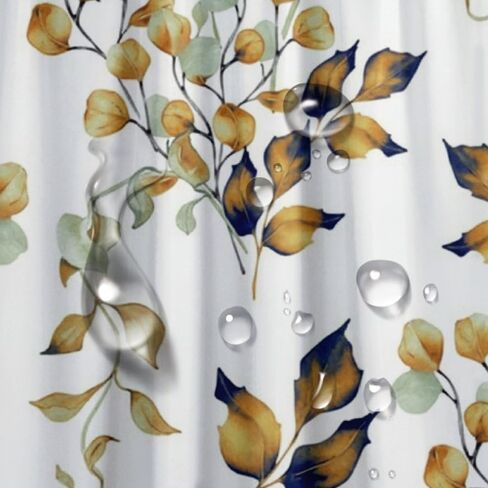 ستارة دش مضحكة على شكل أوراق الأوكالبتوس مع خطافات، ستارة دش صيفية مقاومة للماء في منتصف القرن، ستائر أفريقية للعطلات من القماش قابلة للغسل للحمام والحمام ديكو 48 × 72 بوصة in Kuwait