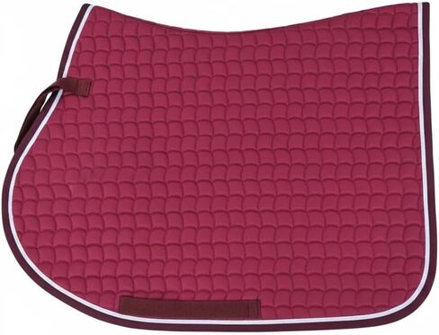 وسادة سرج حصان إنجليزي فاخرة من TGW RIDING، تصميم مربع مبطن، متوفرة باللون الوردي والأخضر النعناعي والأحمر وما إلى ذلك، لجميع الأغراض مع أشرطة مقاس (أزرق ملكي) in Kuwait