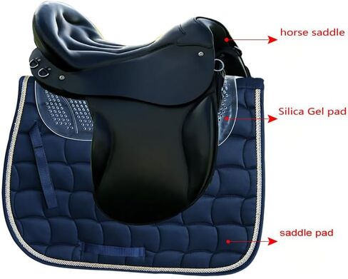 Breathable Silicone Saddle Pad – Non-Slip Horse Riding Mat with Shock Absorption, Anti-Skid Gel Pad for Western and English Saddles – Equestrian Tack for Trail, Arena, and Ranch in Saudi Arabia